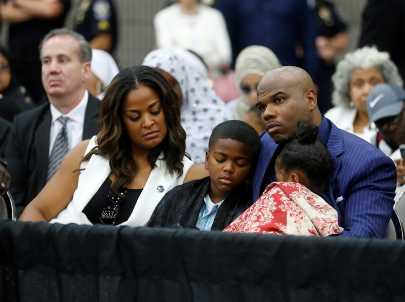Laila Ali attends Jenazah services for her father, Muhammad Ali, with family at the Kentucky Exposition Center on June 9, 2016, in Louisville, Ky. (Volkan Furuncu/Anadolu Agency/Getty Images)